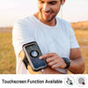Mobile Phone Armband With Adjustable Strap & Key Pocket, Size: Large Silver