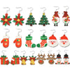 Christmas Element Cartoon Decoration Earrings Shiny Earrings, Spec: Flower