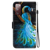 For Samsung Galaxy S20 FE Crystal Texture Colored Drawing Leather Phone Case(Peacock)