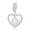 S925 Sterling Silver Exquisite Heart Pendant DIY Bracelet Necklace Accessories