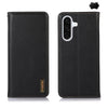 For Samsung Galaxy A26 5G KHAZNEH Nappa Top Layer Cowhide Leather Phone Case(Black)