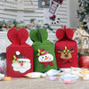 Foldable Apple Gift Packaging Bag Creative Non-Woven Bag Christmas Decoration(Snowman)