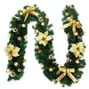 T-9 270cm Christmas Encrypted Decorative Rattan PVC Door Hanging Rattan(Gold)