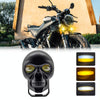 26W 3000LM Car Motorcycle IP68 Waterproof Skull Style Spotlight(Black)