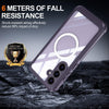 For Samsung Galaxy S25 5G Tempered Glass MagSafe Phone Case(Purple)