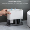 Removable Toothbrush Toothpaste Storage Toilet Set Shelf(Gray)