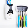 Automatic Toothpaste Dispenser Set with 5 Toothbrush Holder(Black)