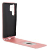 For Samsung Galaxy S24 Ultra 5G Magnetic Vertical Flip Leather Phone Case(Rose Gold)