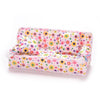 Mini Furniture Flower Sofa 20cm Couch +2 Cushions for Doll House Accessories(Cloth sofa)