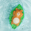 3 PCS Bathroom Playing Toys Baby Bathing Water Dolls On The Chain Swimming Bears And Lizards For Children(Orange Bear)
