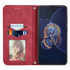 For Asus Zenfone 8 Flip Retro Skin Feel Business Magnetic Horizontal Flip Leather Case with Holder & Card Slots & Wallet & Photo Frame(Red)
