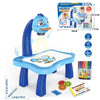 Smart Children Projection Painting Board Multifunctional Drawing Table Toy Set(Blue)
