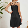 Women Summer Round Neck Halter Loose Sleeveless Dress, Size: XXL(Black)