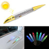 Car Solar Shark Gill Warning Lights Car Door Anti-collision Rear-end Collision LED Dlashing Lamp, Mode: Constant Bright + Flashing (Gold)