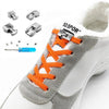3 Sets SLK16 Metal Hook Lazy People Free-Tied Elastic Lace(Orange)