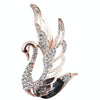 Women Fashion Swan Crystal Insert Drill Brooches(Gray)