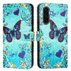 For Samsung Galaxy A56 5G Colored Drawing Pattern Plain Weave Leather Phone Case(Love Butterfly)