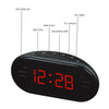 Oval Radio LED Digital Alarm Clock (Red)