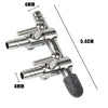 Aquarium Oxygen Diffuser, Stainless Steel, 2 Heads, 4mm