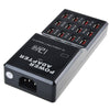 W-858 12A 12 Ports USB Fast Charging Dock Desktop Smart Charger AC100-240V, UK Plug (Black)