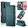 For Samsung Galaxy A26 5G Side Buckle Magnetic Frosted Leather Phone Case(Dark Green)