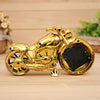 Cartoon Motorcycle Alarm Clock Bedroom Plastic Pointer Alarm Clock, Size: 23*13*6cm(Gold)