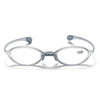 Portable Magnifying Glass Presbyopic Glasses Silicone Anti-Blue Light Reading Glasses, Degree: +100(Light Gray)