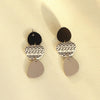 Acrylic Irregular Graphic Stitching Long Ladies Earrings(01)