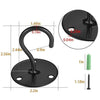 4 PCS Iron Ceiling Hook Balcony Flower Basket Hook Wall Clothes Hook(Black)