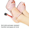 4 Pairs Noise Cancelling Heel Covers Anti-Slip High Heels Protective Caps, Size:M(Brown)