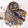 180 X 85cm  Women Cotton And Linen Scarf Retro Splicing Bohemian Printed Silk Shawl SL2003-015