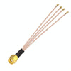 1 In 4 IPX To RPSMAJ RG178 Pigtail WIFI Antenna Extension Cable Jumper(15cm)