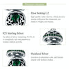 S925 Sterling Silver Love Surprise Pendant DIY Bracelet Necklace Accessories(Dark Green)