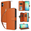 For Samsung Galaxy A06 Nine-card Slots Zipper Wallet Bag Leather Phone Case(Brown)