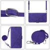 For Samsung Galaxy A03 Core Crossbody 3D Embossed Flip Leather Phone Case(Purple)