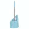 Triangle Shape Base Stainless Steel Long Handle Toilet Brush Toilet Cleaning Brush(Blue)