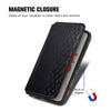 For  ASUS Zenfone 10 Cubic Grid Pressed Magnetic Leather Phone Case(Black)
