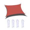 Outdoor Garden Sunshade Sail Waterproof Anti-UV Canopy, Size: 3m x 6m(Red)
