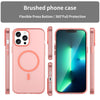 For iPhone 12 Pro Max MagSafe Frosted Translucent TPU + PC Full Coverage Phone Case(Red)
