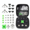 For PS4 32pcs /Set Gamepad Metal Buttons Mushroom Head Magnetic Base Cross Keys Accessory Set