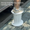 Retractable Portable Travel Toilet Collapsible Stool for Outdoors Fishing Camping With Light White