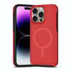 For iPhone 14 Pro Shockproof MagSafe Armor PC Hybrid TPU Phone Case(Red+Black)