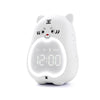 Learning Electronic Alarm Clock Children Night Light(White)