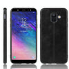 For Galaxy A6 Shockproof Sewing Cow Pattern Skin PC + PU + TPU Case(Black)