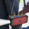 BDL-187 LED Light Solar Wireless Bluetooth Speaker Portable Outdoor Camping FM Radio(Black)