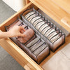 3 in 1 Underwear Drawer Storage Box Household Socks Folding Storage Box(Gray)