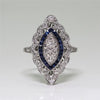 Women Sapphire Rhinestone Engagement Ring, Ring Size:10