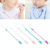 Baby Pacifier Clip Chain PP Holder Soother Pacifier Clips Leash Strap Nipple Holder for Infant Feeding (Transparent)
