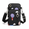 Crossbody Mobile Phone Bag Vertical Wallet Wrist Pouch With Arm Band for Women, Style: Black Balloon