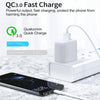 CS-20W Mini Portable PD3.0 + QC3.0 Dual Ports Fast Charger with 3A USB to 8 Pin Data Cable(US Plug)